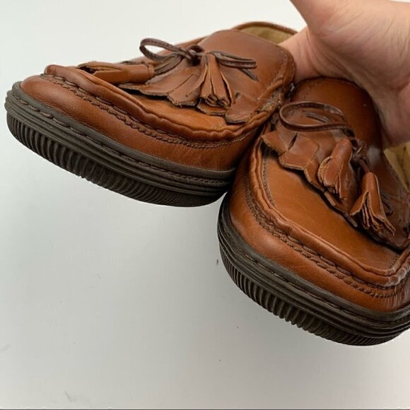 Cable & Co Mens loafers size 12 cognac brown Italian vintage leather main image 4